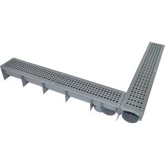 CALHA P/PISO 100X15X12CM CZ MALLTON CINZA