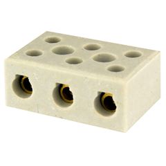 CONECTOR PORCELANA TRIPOLAR 16MM C/2 FOX