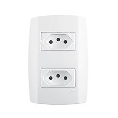 TOMADA DUPLA 2X4 BCA 10A SLIM MOD ILUMI