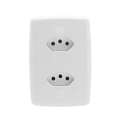 TOMADA DUPLA 2X4 BCA 10A SAFIRA ILUMI