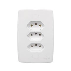 TOMADA TRIPLA 2X4 BCA 20A SAFIRA ILUMI