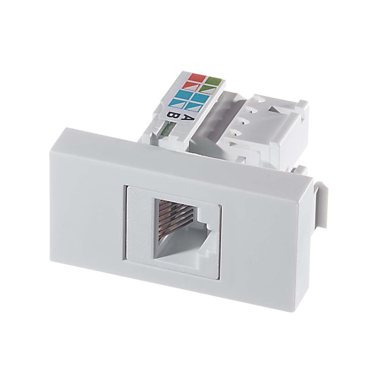 Wall Plate Ethernet Piastra Frontale Rete RJ45 Cat5e Singola - Modulo Patch LAN Completo, Per Installazione A Muro | Garanzia 1 Anno Piastra Rete RJ45 - Foto 10