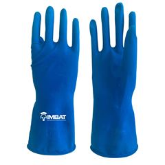 LUVA LATEX AZL M 0.30MM IMBAT