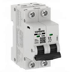 DISJUNTOR BIPOLAR DIN BCO 025A SOPRANO