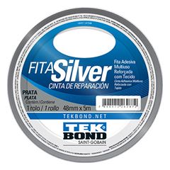 FITA ADESIVA SILVER TAPE 48MMX05MT PRATA TEKBOND