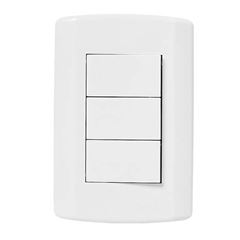 INTERRUP 3 SIMPLES 2X4 10A BRANCO MODULAR PLUZIE