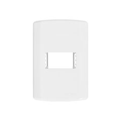 PLACA 4X2 C/1 MÓDULO C/SUPORTE BRANCO PLUZIE