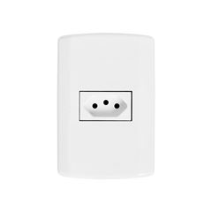 TOMADA 2X4 20A MODULAR BRANCA PLUZIE