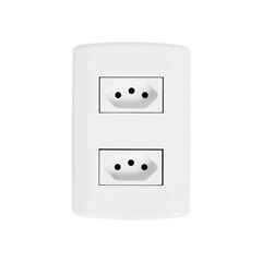 TOMADA DUPLA MODULAR 2X4 10A PLUZIE