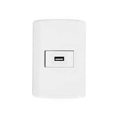 TOMADA USB 2X4 BRANCO PLUZIE