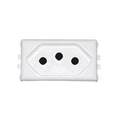TOMADA 20A S/PLACA MODULAR BRANCA PLUZIE