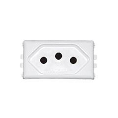 TOMADA 10A S/PLACA MODULAR BRANCA PLUZIE