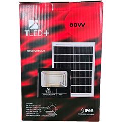 REFLETOR SOLAR LED C/CONTROLE 80W 6500K TLED