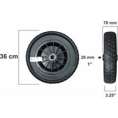 RODA CARRINHO DE MÃO 26 MM EVA PLUS