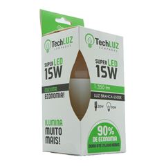 LAMPADA LED BULBO 15W 6500K E27 TECHLUZ