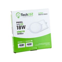 PAINEL LED EMBUTIR QUAD 18W 6500K TECHLUZ
