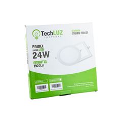 PAINEL LED EMBUTIR QUAD 24W 6500K TECHLUZ