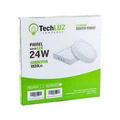 PAINEL LED SOBREPOR QUAD 24W 6500K TECHLUZ