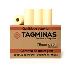 BOBINA TERMICA AMARELA 79MM 30M TAGMINAS