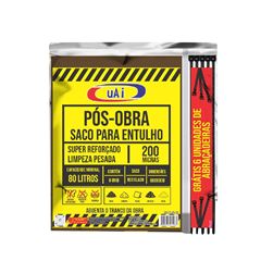 SACO POS OBRA 80 L + 6 UNI ABRAÇADEIRAS UAI