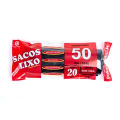 SACO LIXO REFORCADO ROLO 50L C/20 PARPACK