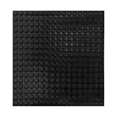 PISO DE BORRACHA BOTÃO/MOEDA PRETO 50X50CM DAUD