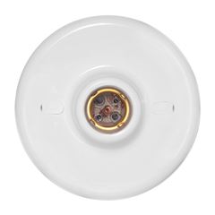 PLAFON C/ SOQUETE LOUÇA BRANCO DURALE