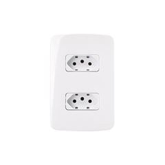 CONJ 2 TOMAD PADR BR 2P+T SEPARAD 10A-250V 4X2 MAR