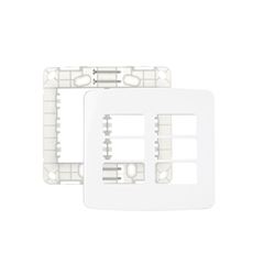 CONJ PLACA 4X4 6POSTOS HORIZ BCO C/SUPORT MARGIRIU