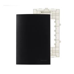 PLACA+SUPORTE 4X2 2 CEGA CLEAN EBONY MARGIRIUS