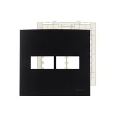 PLACA+SUPORTE 4X4 2 POSTOS CLEAN EBONY MARGIRIUS