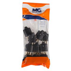 PLUGUE 2P+T 10A 180G PRETO C/10 MARGIRIUS