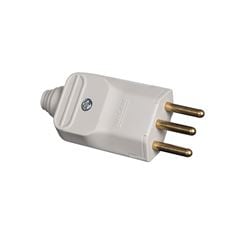 PLUGUE 2P+T 10A 180G C/PRENSA CINZA C/10 MARGIRIUS