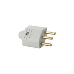 PLUGUE 2P+T 10A 180G CINZA C/10 MARGIRIUS