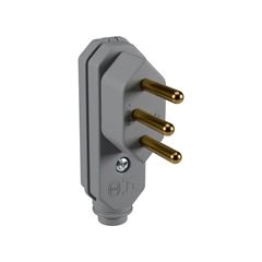 PLUGUE 2P+T 10A 90G VERTICAL CINZA MARGIRIUS