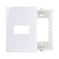 CONJ PLACA 4X2 1 POST HORIZ BR C/SUPORTE SLEEK MAR