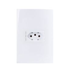 CONJ 1 TOM PADR BR 2P+T 10A-250V 4X2 BCO SLEEK MAR