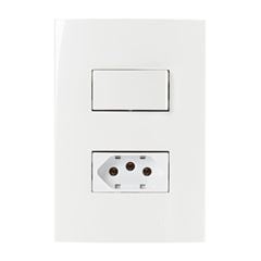 CONJ 1 TOM 2P+T 20A-250V +1INT SIM 10A-250V 4X2 BC