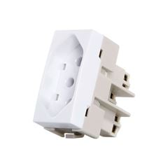 TOMADA PAD BR 2P+T 20A-250V BRANCO SLEEK MARGIRIUS