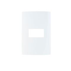 PLACA 4X2 1 POSTO HORIZ BCO SLEEK MARGIRIUS