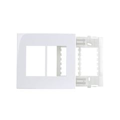 CONJ PLACA 4X4 6 POST HORIZ BCO C/SUP SLEEK MARGIR