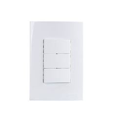 CONJ 3 INTERRUPT SIMPL 10A-250V 4X2 BCO SLEEK MARG