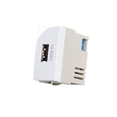 MODULO TOMAD CARREGAD USB 1A-BIVOLT BCO SLEEK MARG