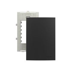 CONJ PLACA 4X2 CEGA GRAFITE C/SUPORT SLEEK MARGIRI