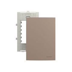 CONJ PLACA 4X2 CEGA ARGILA C/SUPORTE SLEEK MARGIRI