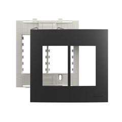 CONJ PLACA 4X4 6 POST HORIZ GRAFITE C/SUP SLEK MAR
