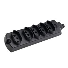 TOMADA MULTIPLA 5 TOMADAS 20A PRETA 2P+T
