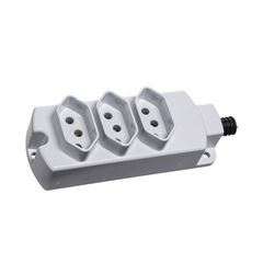 TOMADA MULTIPLA 3 TOMADAS 20A CINZA 2P+T