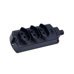 TOMADA MULTIPLA 3 TOMADAS 20A PRETA 2P+T