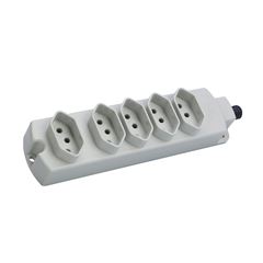 TOMADA MULTIPLA 5 TOMADAS CINZA